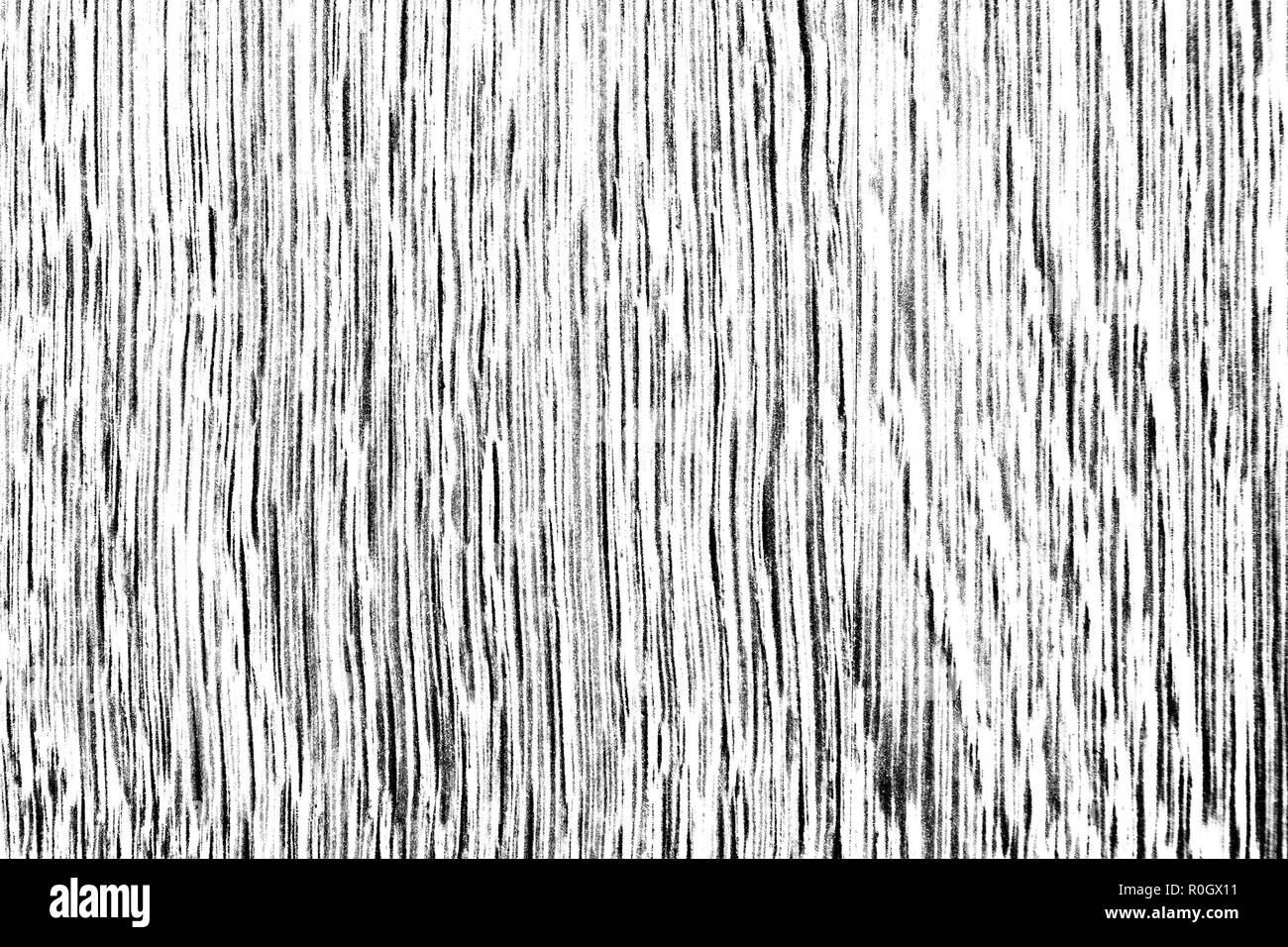 Black and white high contrast wooden texture, lengthwise cut vertically oriented Stock Photo