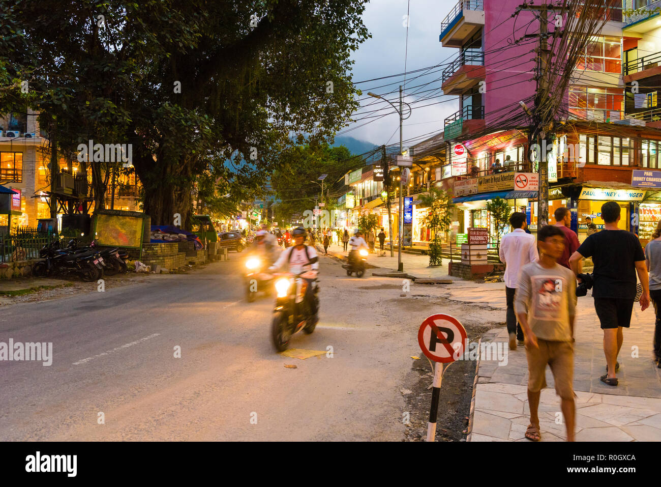 Pokhara Nepal July 31 2018 Street View In Pokhara Town Known As The Second Largest City And One Of The Tourism Capital Of Nepal And Also A Bas Stock Photo Alamy