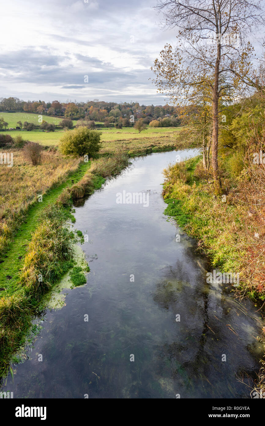 River Itchen near Winchester in Hampshire, England, UK Stock Photo