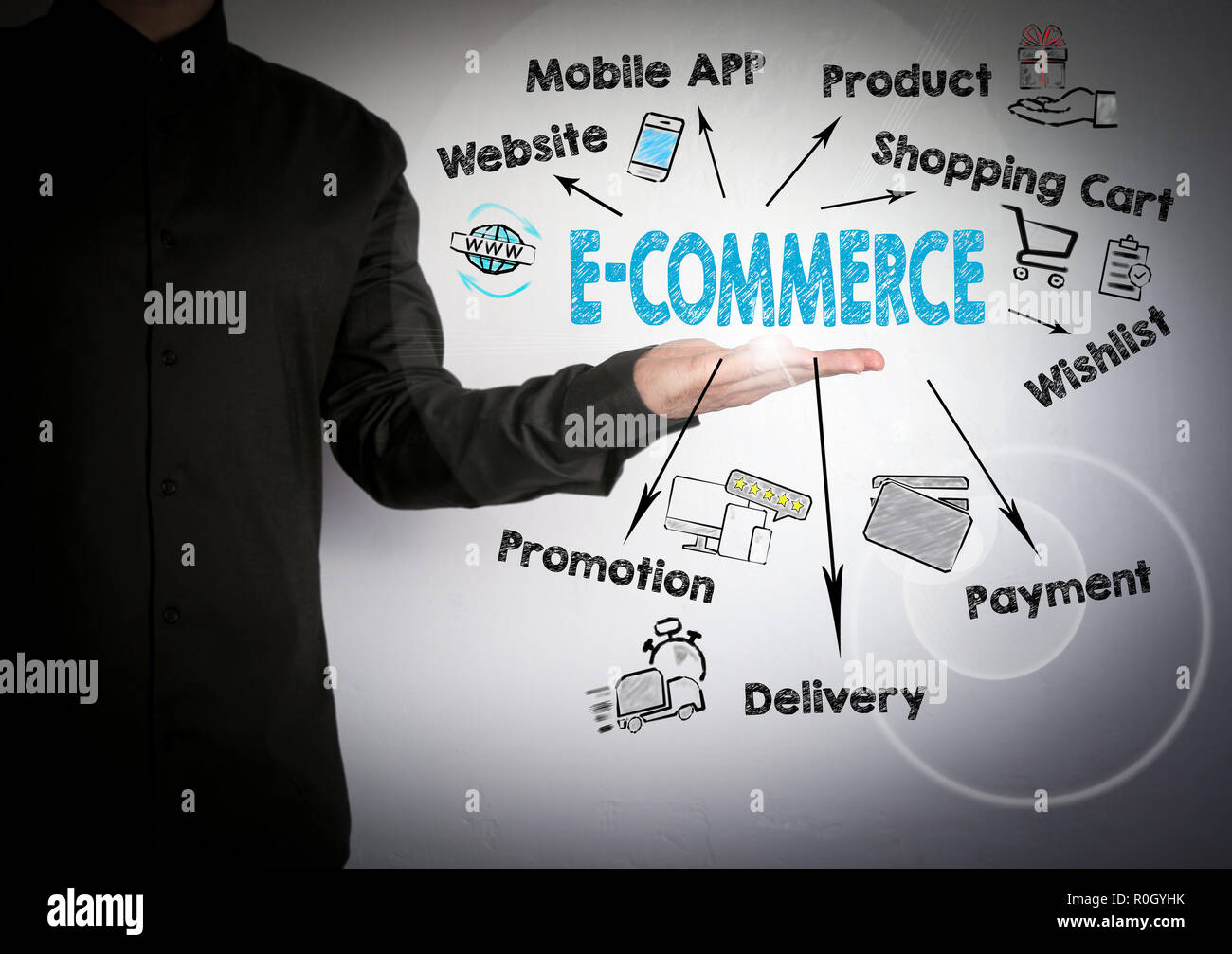 E-Commerce business, technology concep Stock Photo