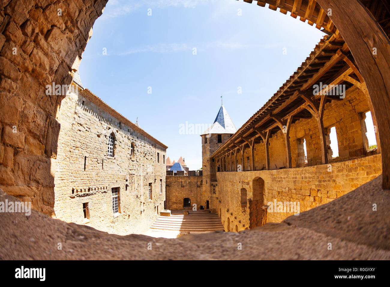 inner-courtyard-of-chateau-comtal-at-carcassonne-stock-photo-alamy