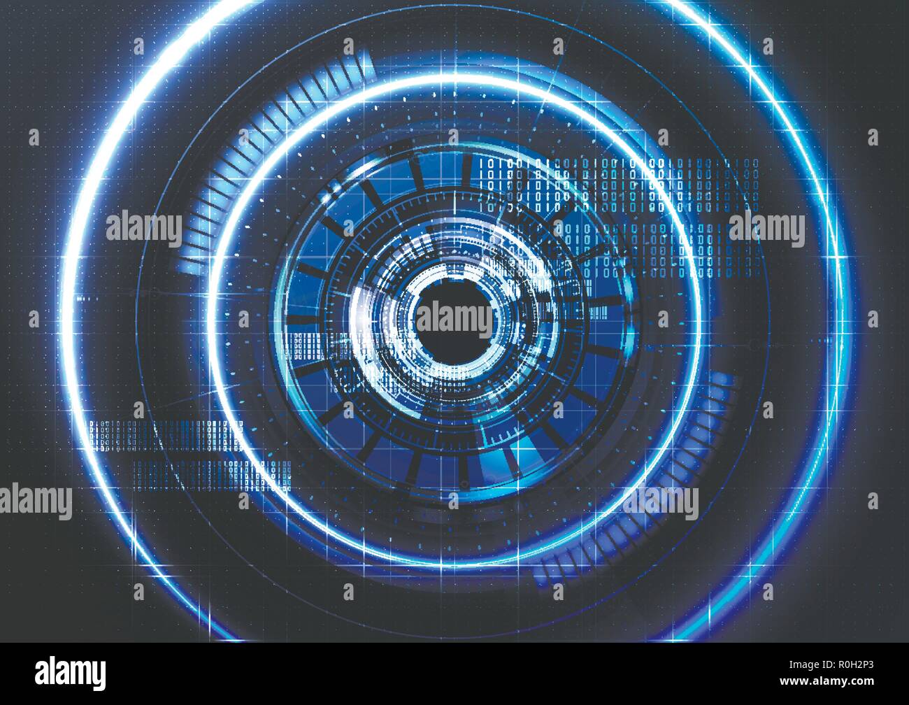 Technological intelligent interface connection abstract template ...