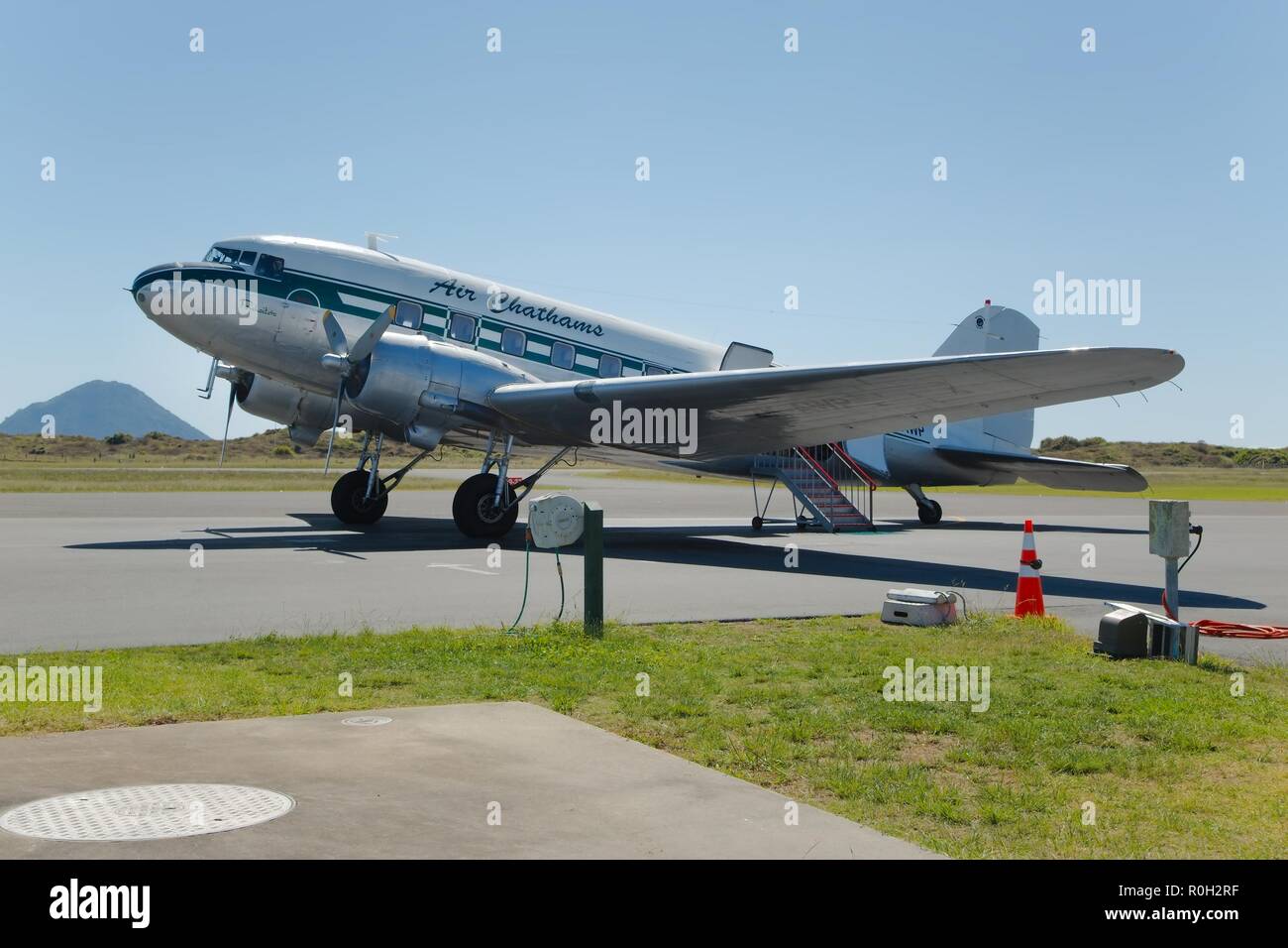 DC-3 at the airport Stock Photo