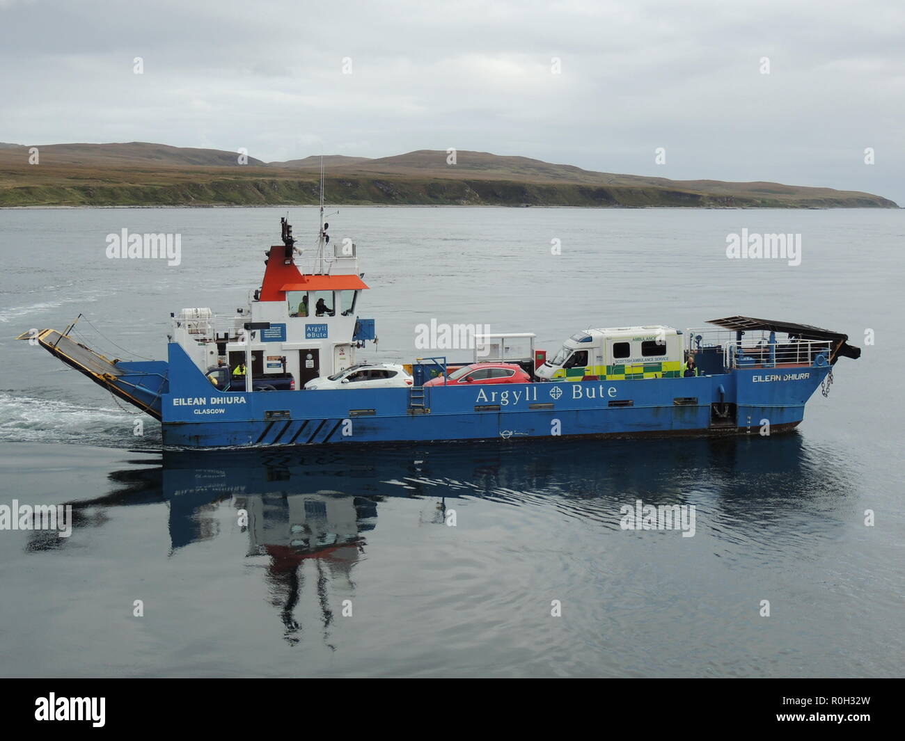 MV Eilean Dhiura, a car ferry operated by Argyll & Bute council on the