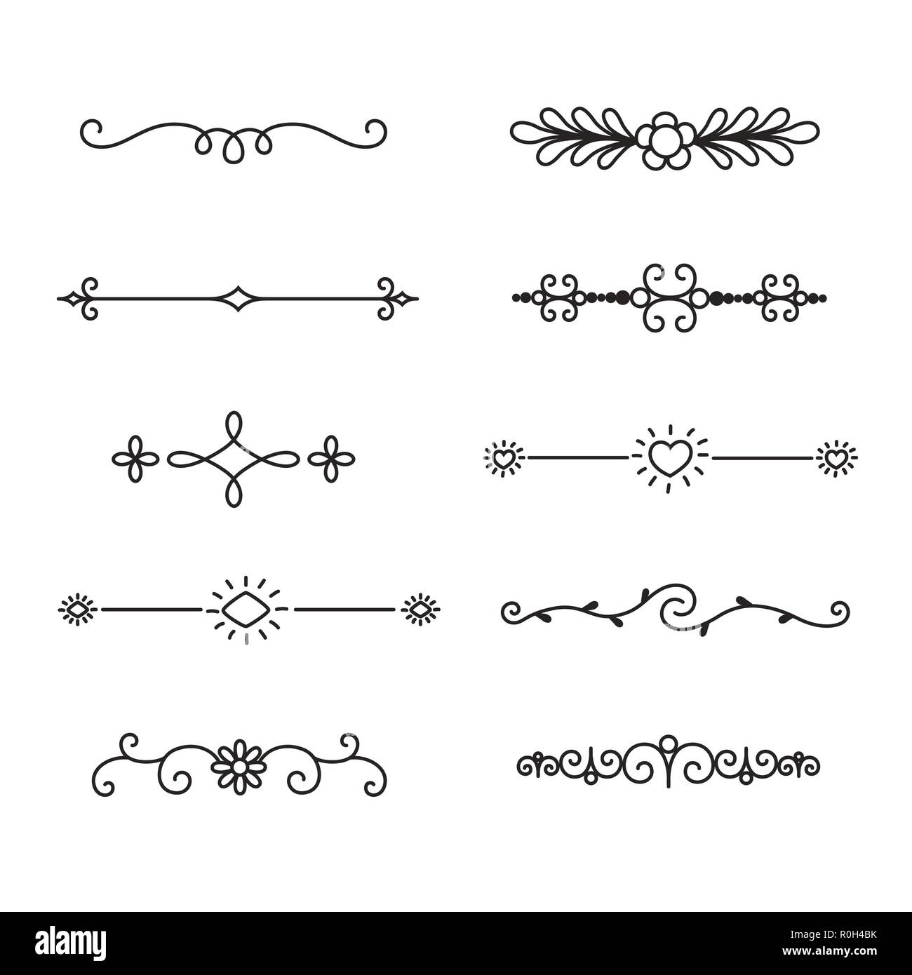 Hand drawn text dividers hires stock photography and images Alamy