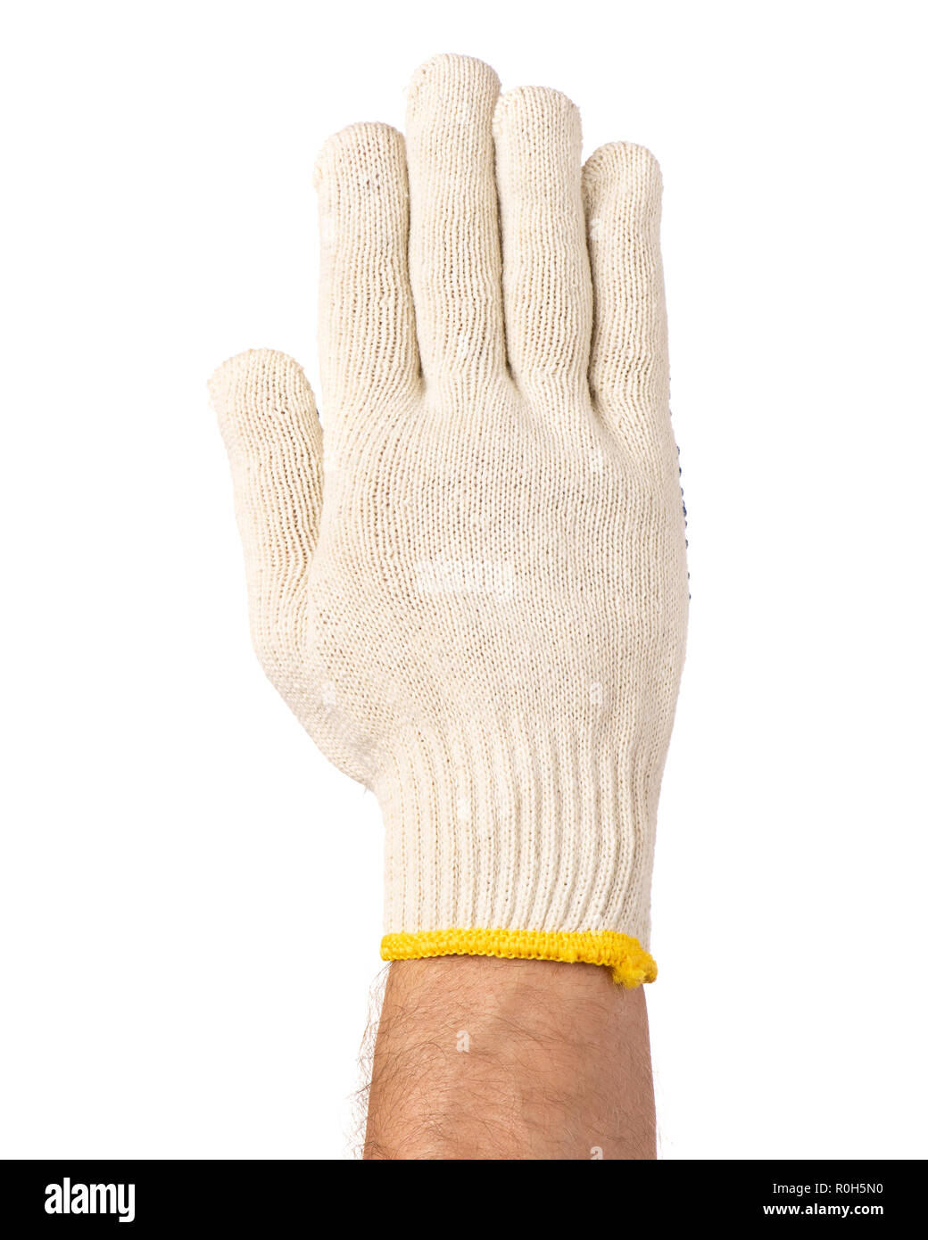 Male hand wearing working glove Stock Photo Alamy