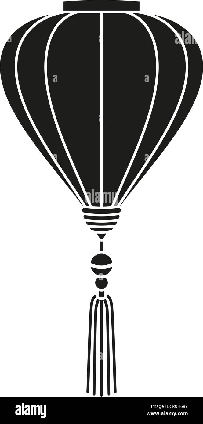 Black and white chinese lantern silhouette Stock Vector Image & Art - Alamy