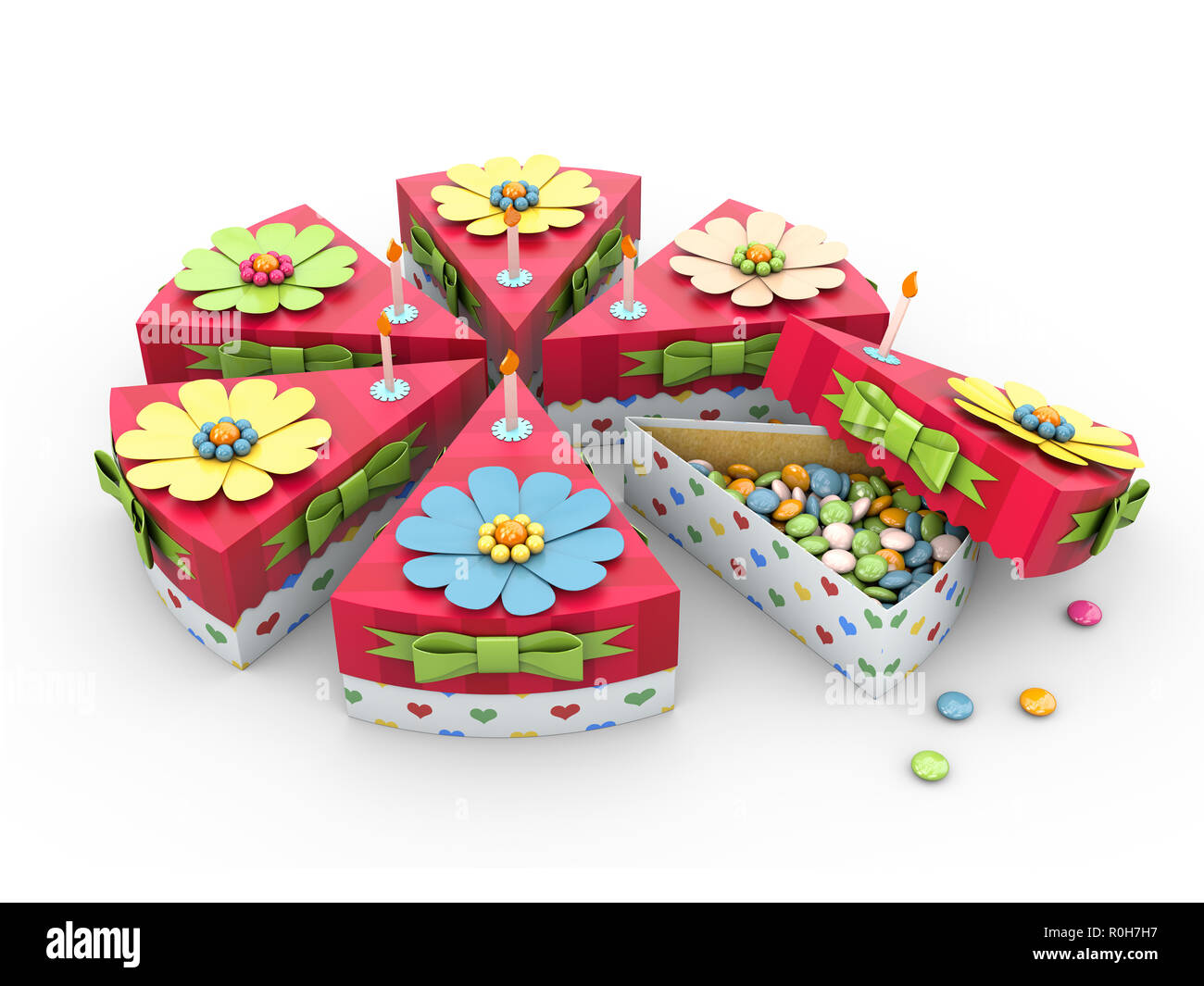 Holiday triangle Cardboard Cake or pie Box, Packaging For Food, Gift Or
