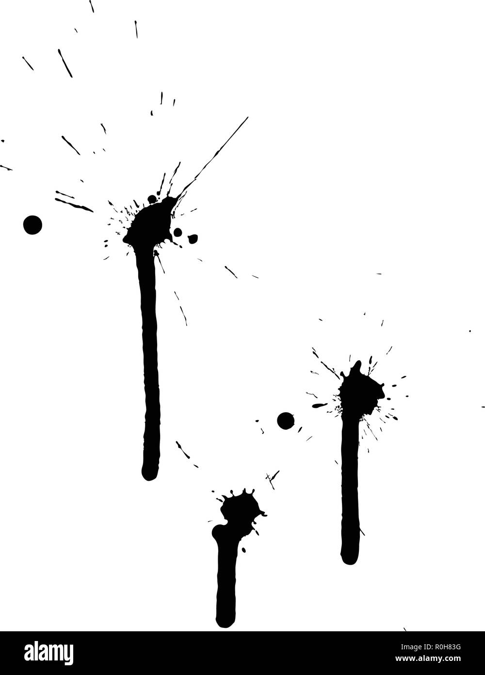 Abstract grunge blobs background. Black on white. Vector illustration. Stock Vector