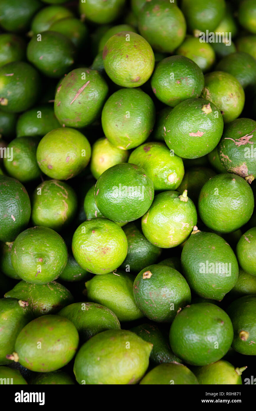 Limes for sale at a street market in Havana Stock Photo Alamy