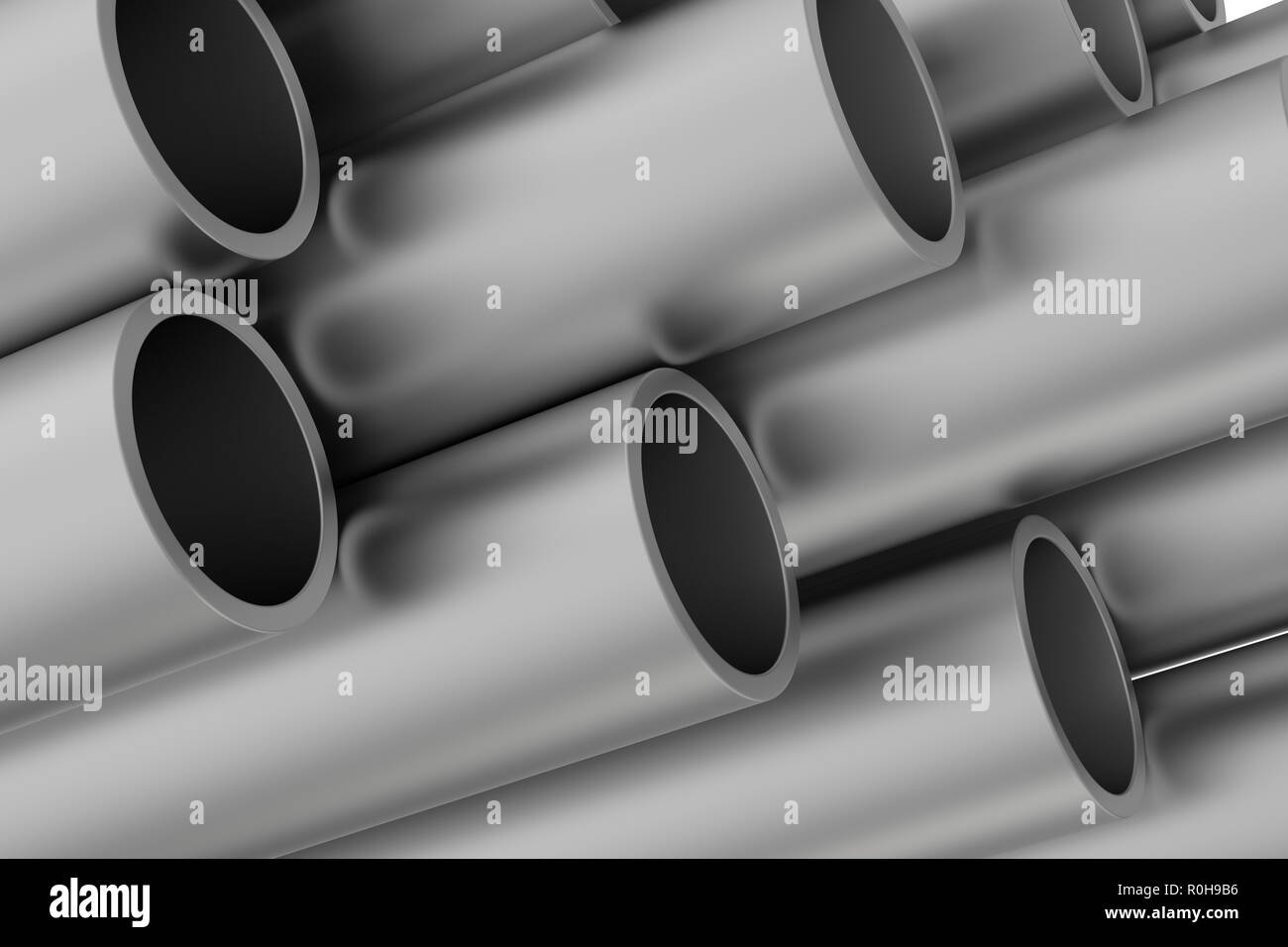 Metal pipe. 3d rendering illustration isolated on white background