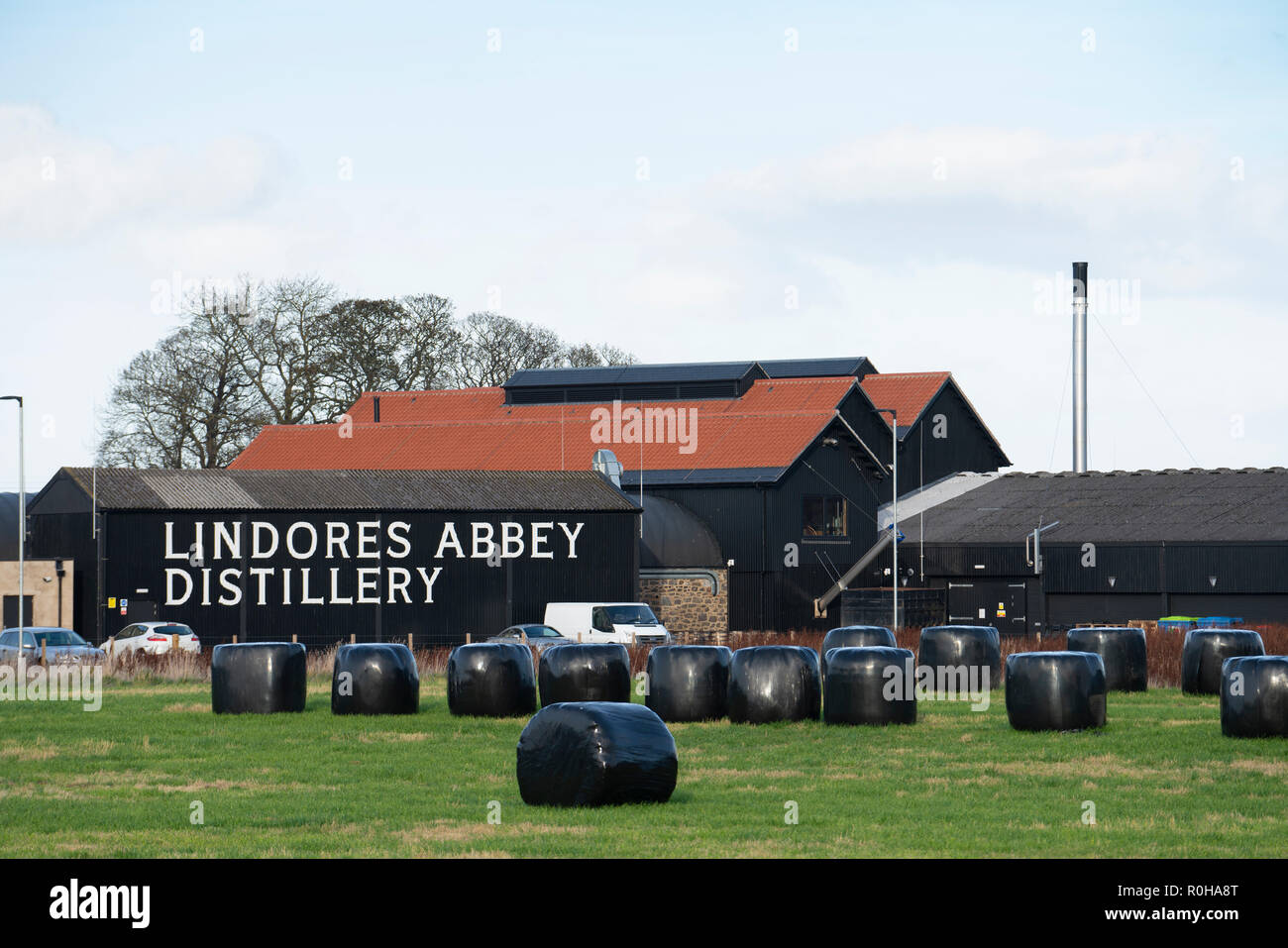 View of Lindores Abbey Distillery in Newburgh, Fife, Scotland, UK Stock Photo