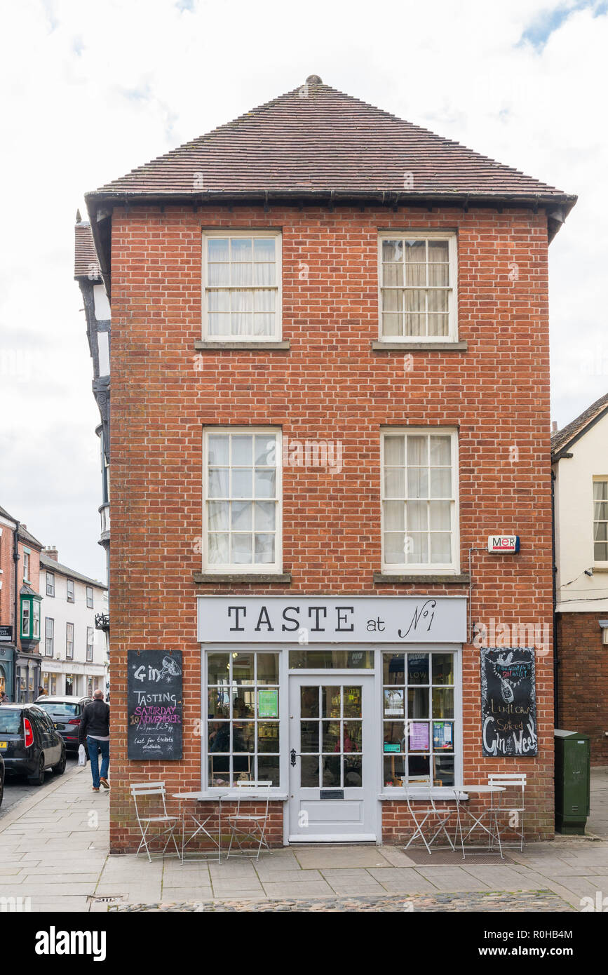 Taste at No. 1 cafe and delicatessen in Ludlow, Shropshire Stock Photo
