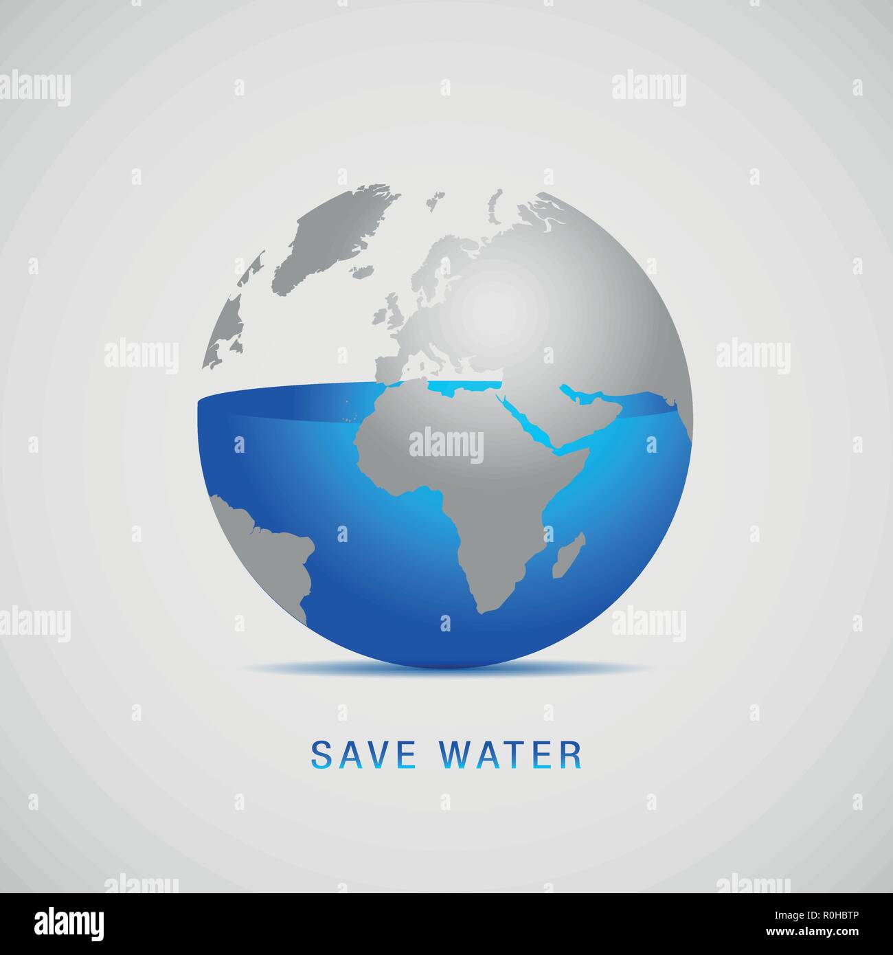 blue earth water world day save water vector illustration EPS10 Stock Vector