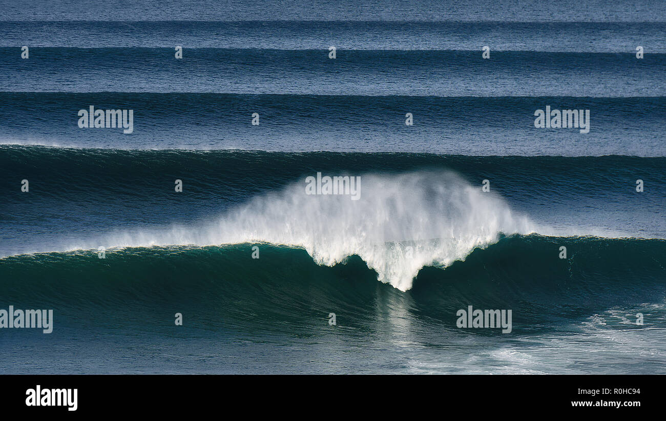 big waves crashing Stock Photo