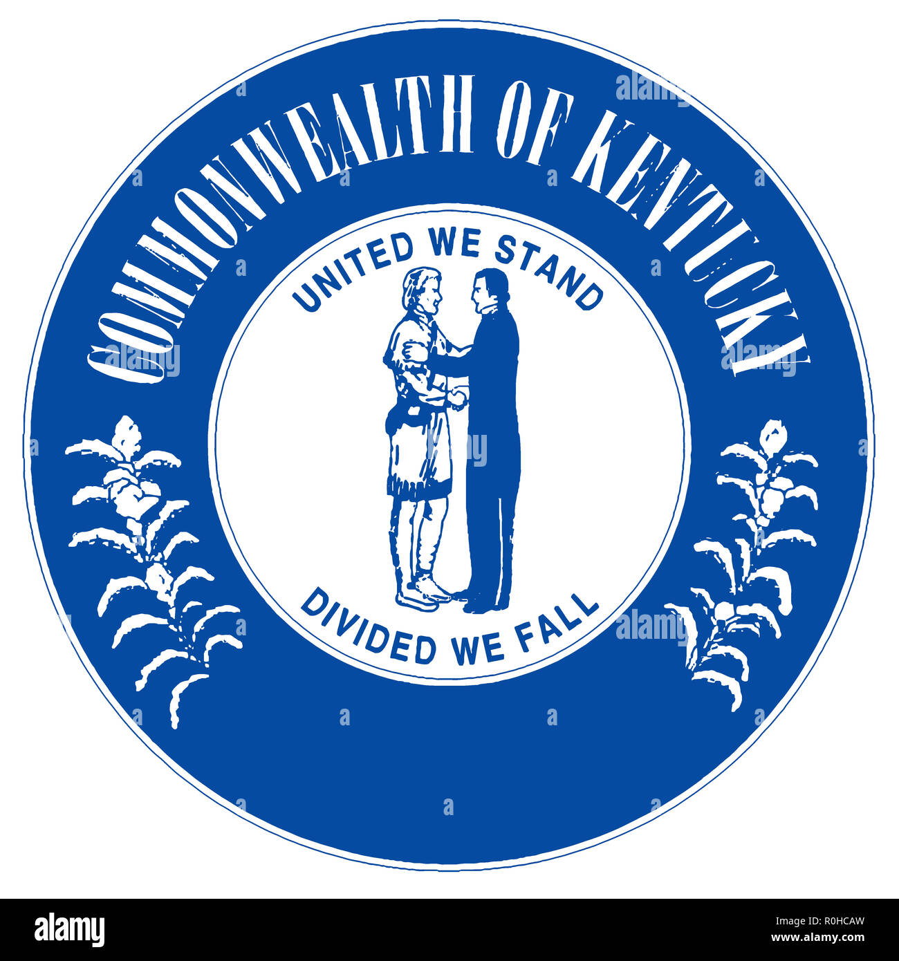 The State Seal of Kentucky on a white background Stock Photo - Alamy