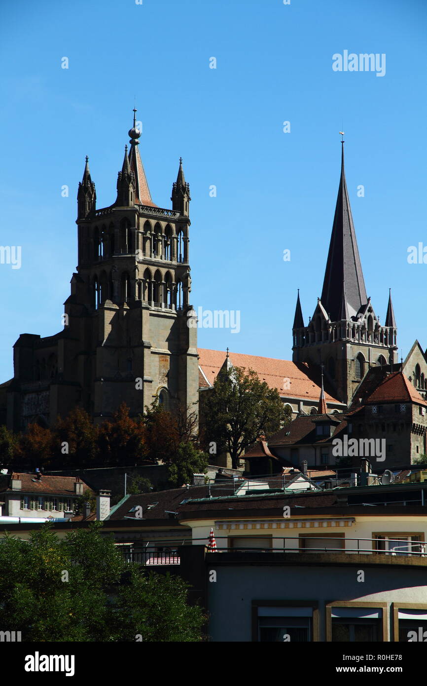 Lausanne Cathedral in Switzerland Stock Photo