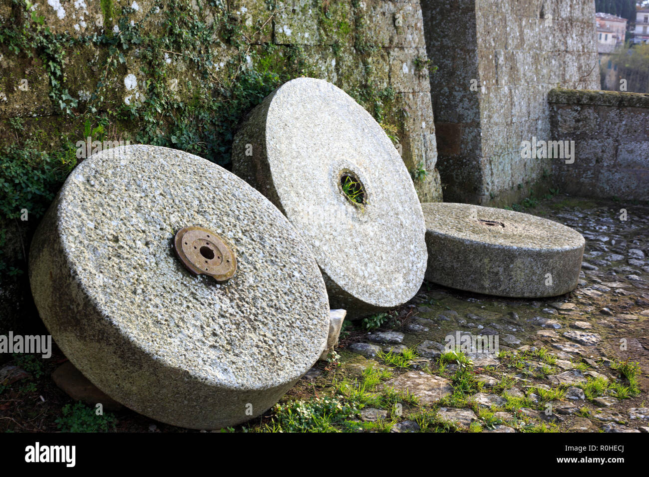 Old Millstones Stock Photo Alamy