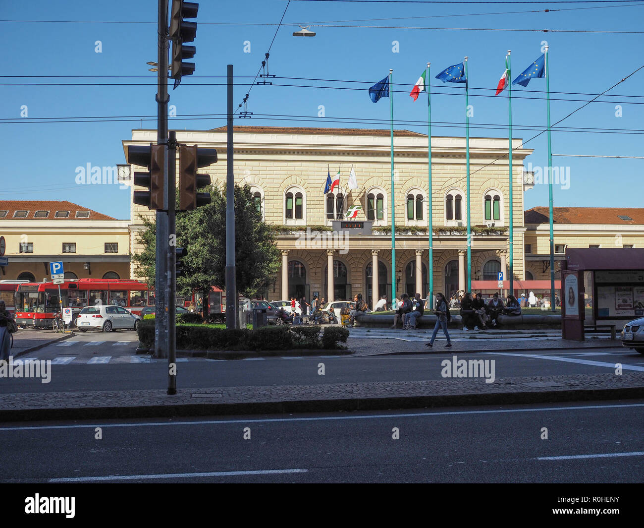 BOLOGNA, ITALY CIRCA SEPTEMBER 2018 Bologna railway station Stock