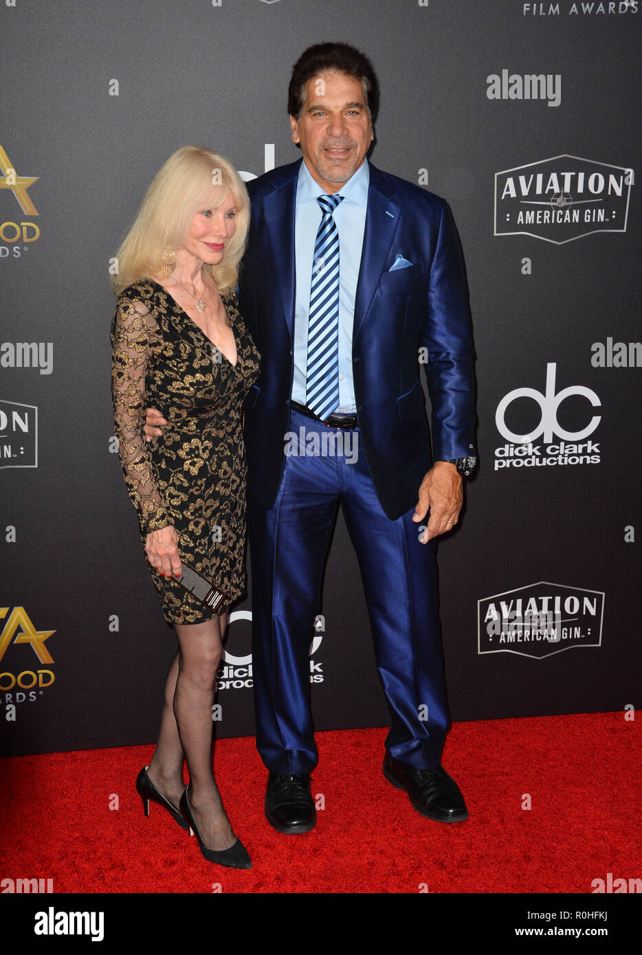 Los Angeles, USA. 04th Nov, 2018. LOS ANGELES, CA. November 04, 2018: Lou Ferrigno & Carla Ferrigno at the 22nd Annual Hollywood Film Awards at the Beverly Hilton Hotel. Picture Credit: Paul Smith/Alamy Live News Stock Photo