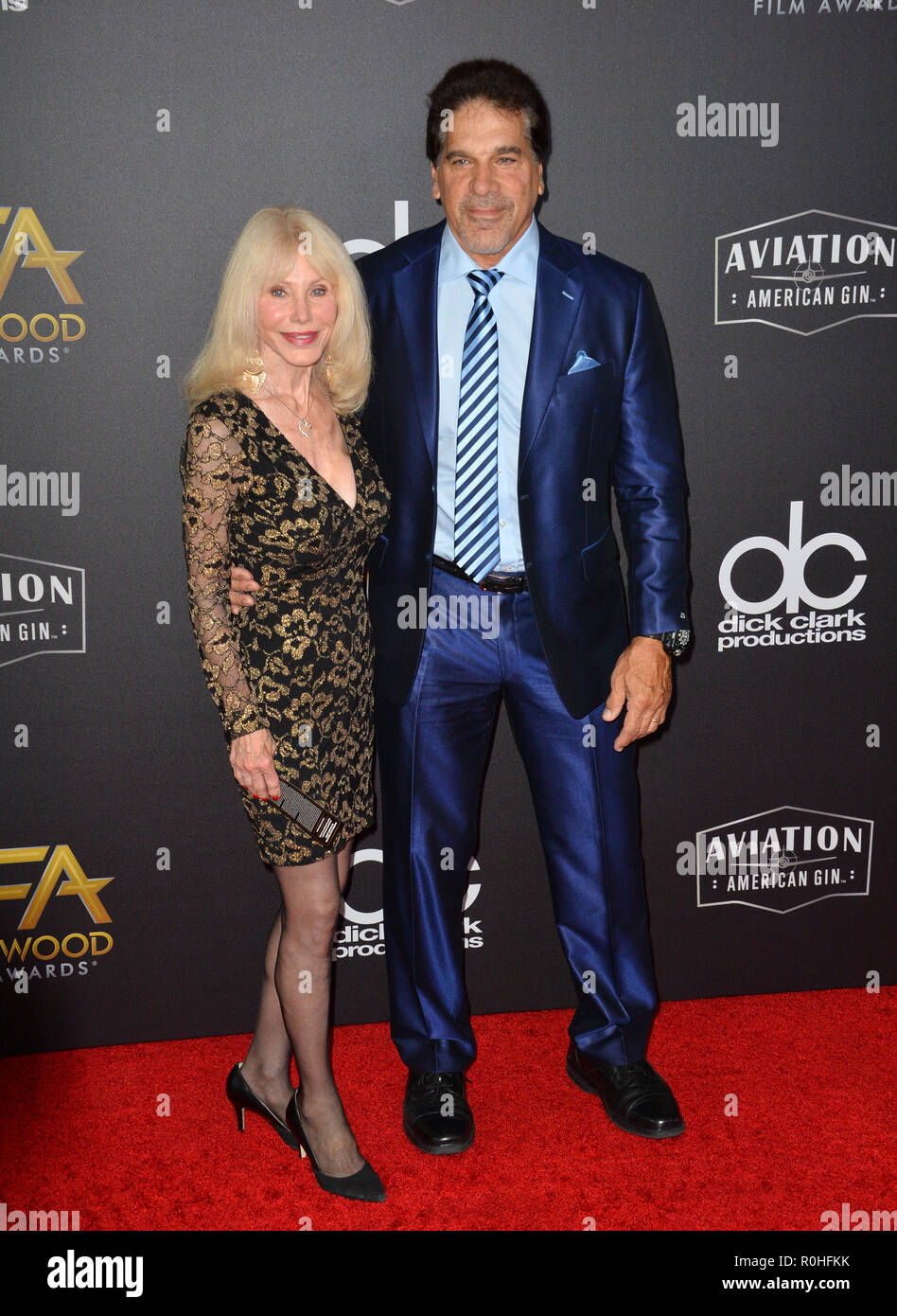 Los Angeles, USA. 04th Nov, 2018. LOS ANGELES, CA. November 04, 2018: Lou Ferrigno & Carla Ferrigno at the 22nd Annual Hollywood Film Awards at the Beverly Hilton Hotel. Picture Credit: Paul Smith/Alamy Live News Stock Photo