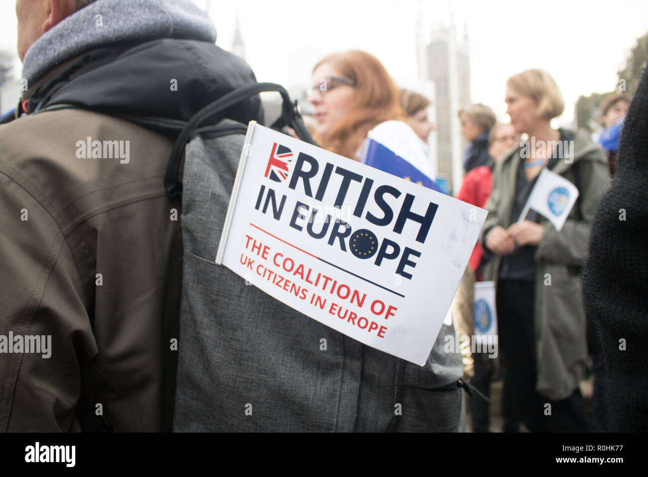 London, UK. 5th Nov, 2018. Protesters form a human chain outside Downing Street demanding rights for EU nationals and whether they will be allowed to stay in the United Kingdom after Brexit Credit: amer ghazzal/Alamy Live News Credit: amer ghazzal/Alamy Live News Stock Photo
