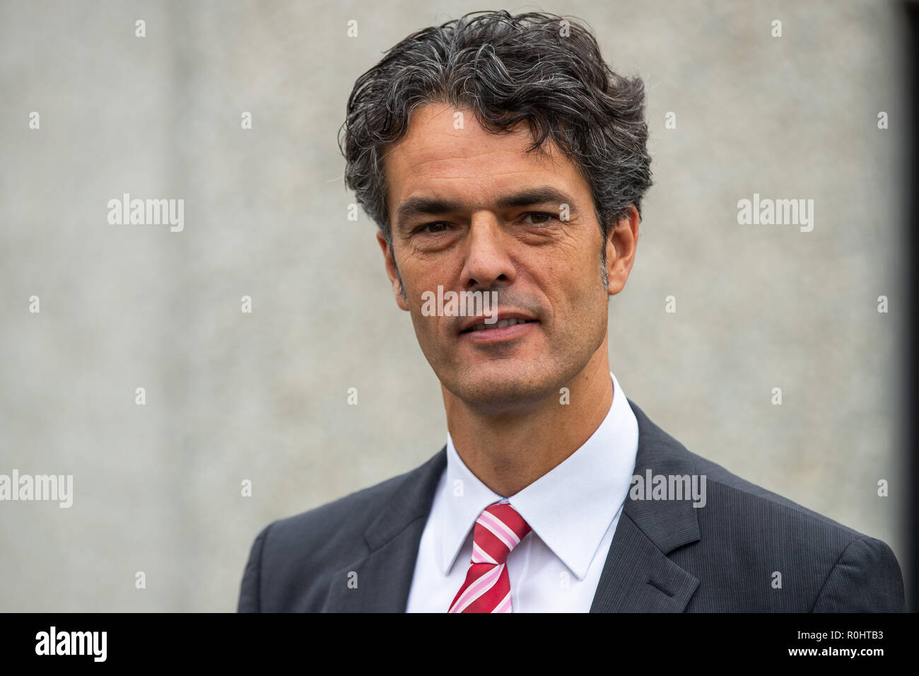 Oberkotzau, Germany. 14th Sep, 2018. Alexander Edenhofer, Press Officer for Postal Products and Services, Parcel Europe, DHL eCommerce, Mobility (Post Travel), Electric Mobility and StreetScooter at Deutsche Post AG - Deutsche Post DHL Group. Credit: Daniel Karmann/dpa/Alamy Live News Stock Photo