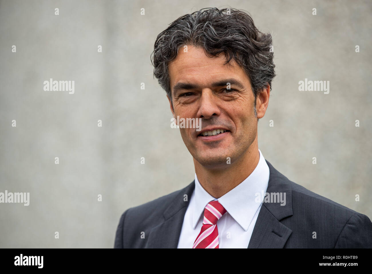 Oberkotzau, Germany. 14th Sep, 2018. Alexander Edenhofer, Press Officer for Postal Products and Services, Parcel Europe, DHL eCommerce, Mobility (Post Travel), Electric Mobility and StreetScooter at Deutsche Post AG - Deutsche Post DHL Group. Credit: Daniel Karmann/dpa/Alamy Live News Stock Photo