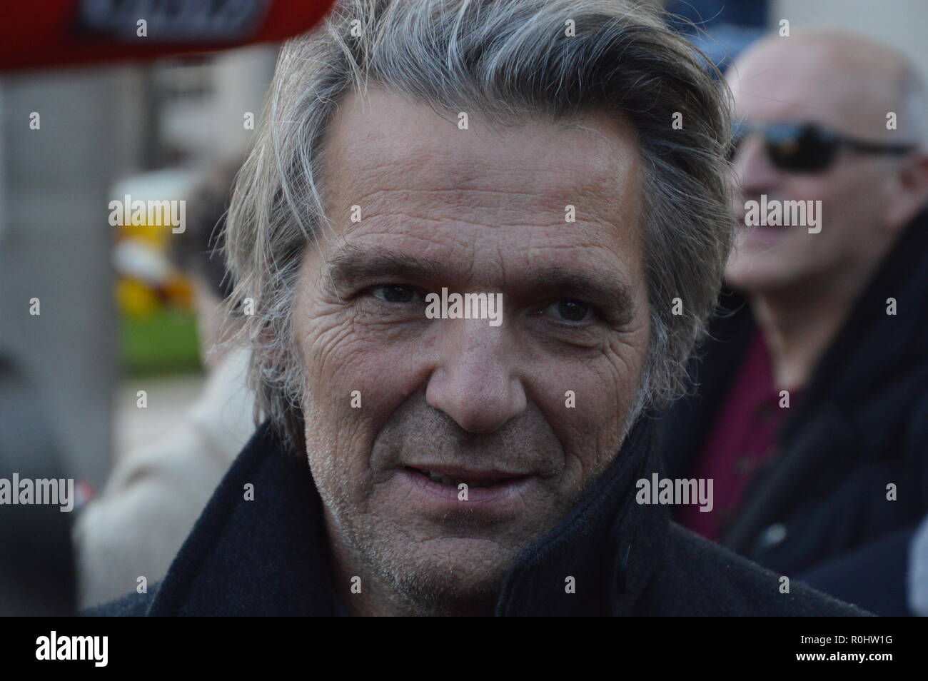 Paris, France. 5th Nov 2018. (Yvan Le Bolloc'h French TV actor). French celebrities attend the ceremony for the death of Philippe GILDAS, french TV animator. Crematorium of the Cemetery of the Pere Lachaise, Paris, France. 5 november 2018. 13h30.  ALPHACIT NEWIM / Alamy Live News Credit: Alphacit NEWIM/Alamy Live News Stock Photo