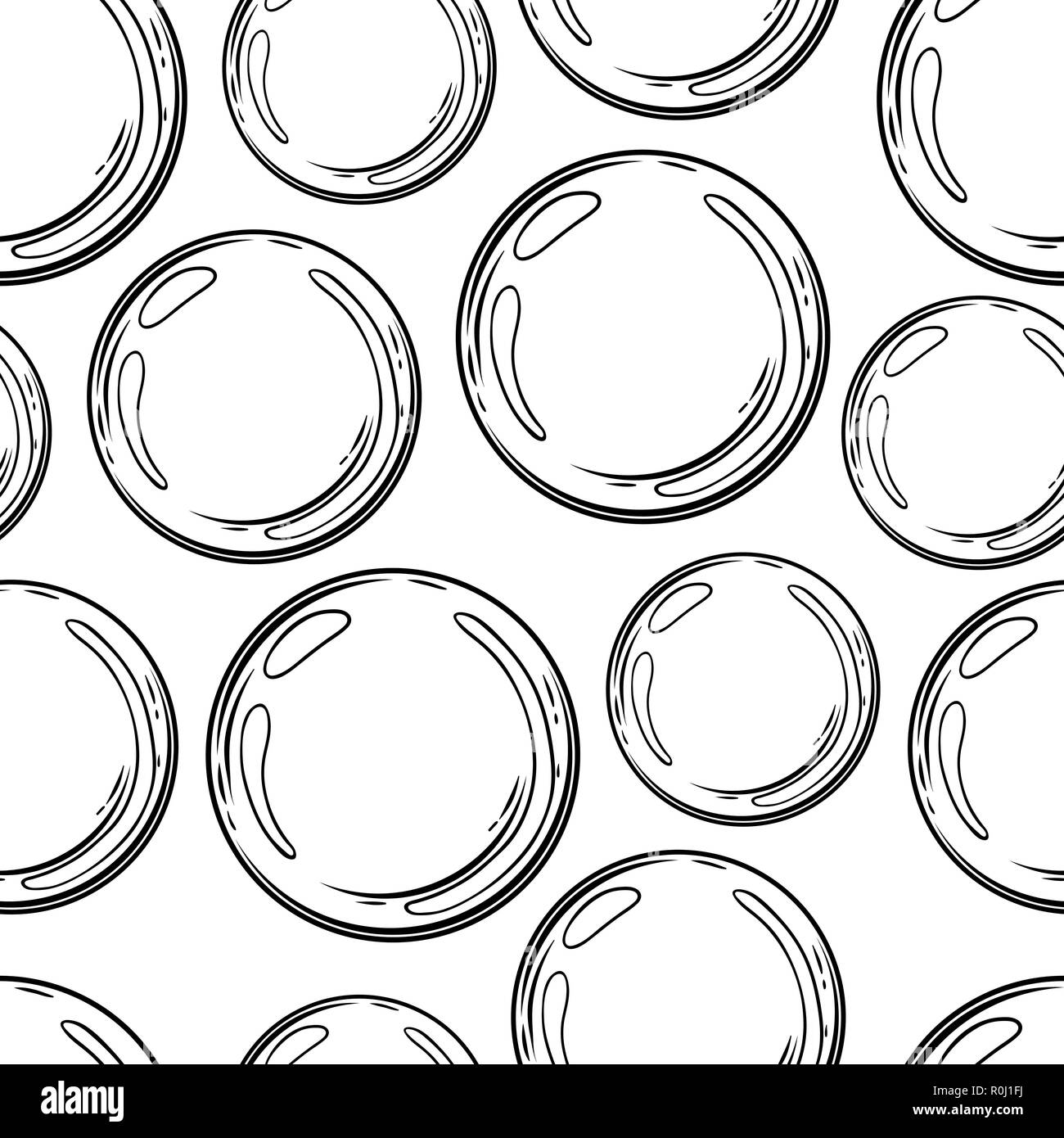 Air bubbles seamless pattern. Stock Vector