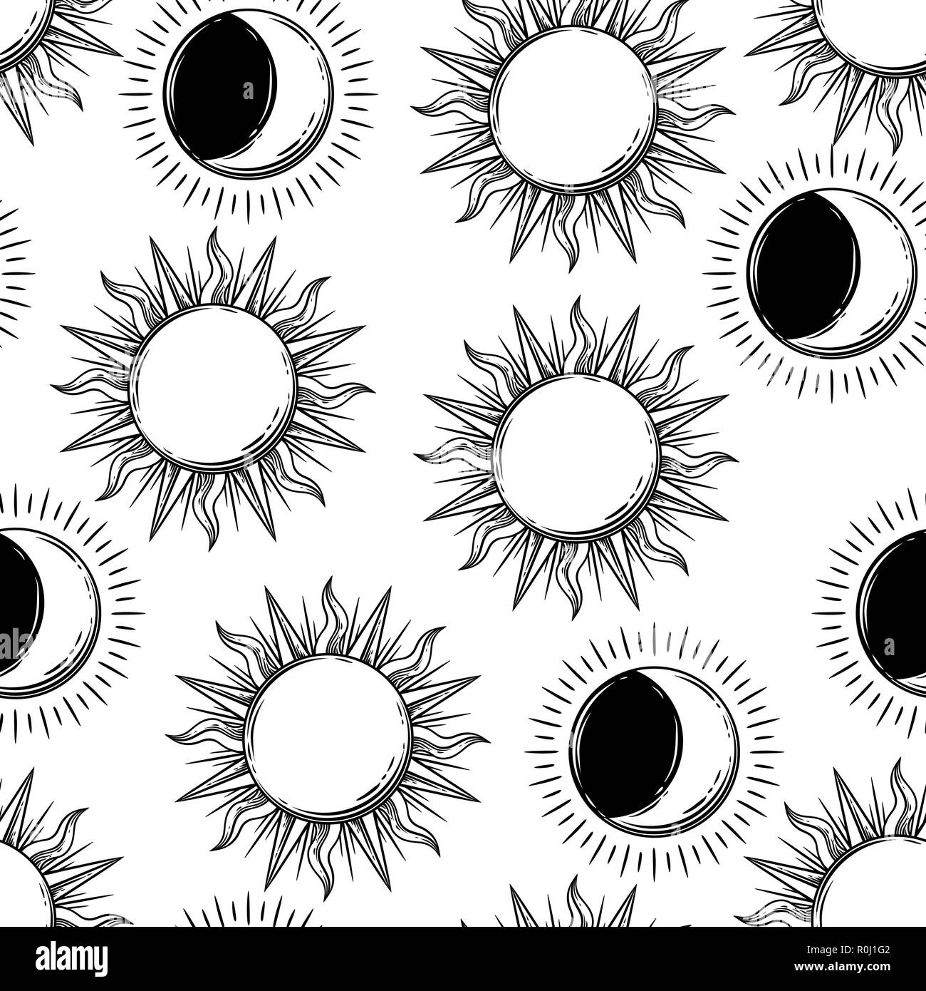 Medieval sun pattern Stock Vector Images - Alamy