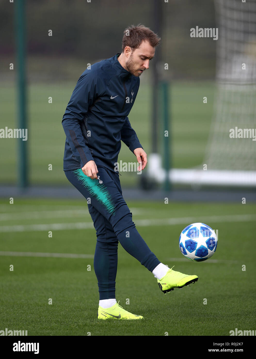 Tottenham Hotspur's Christian Eriksen during a training session at Enfield  Training Ground, London Stock Photo - Alamy