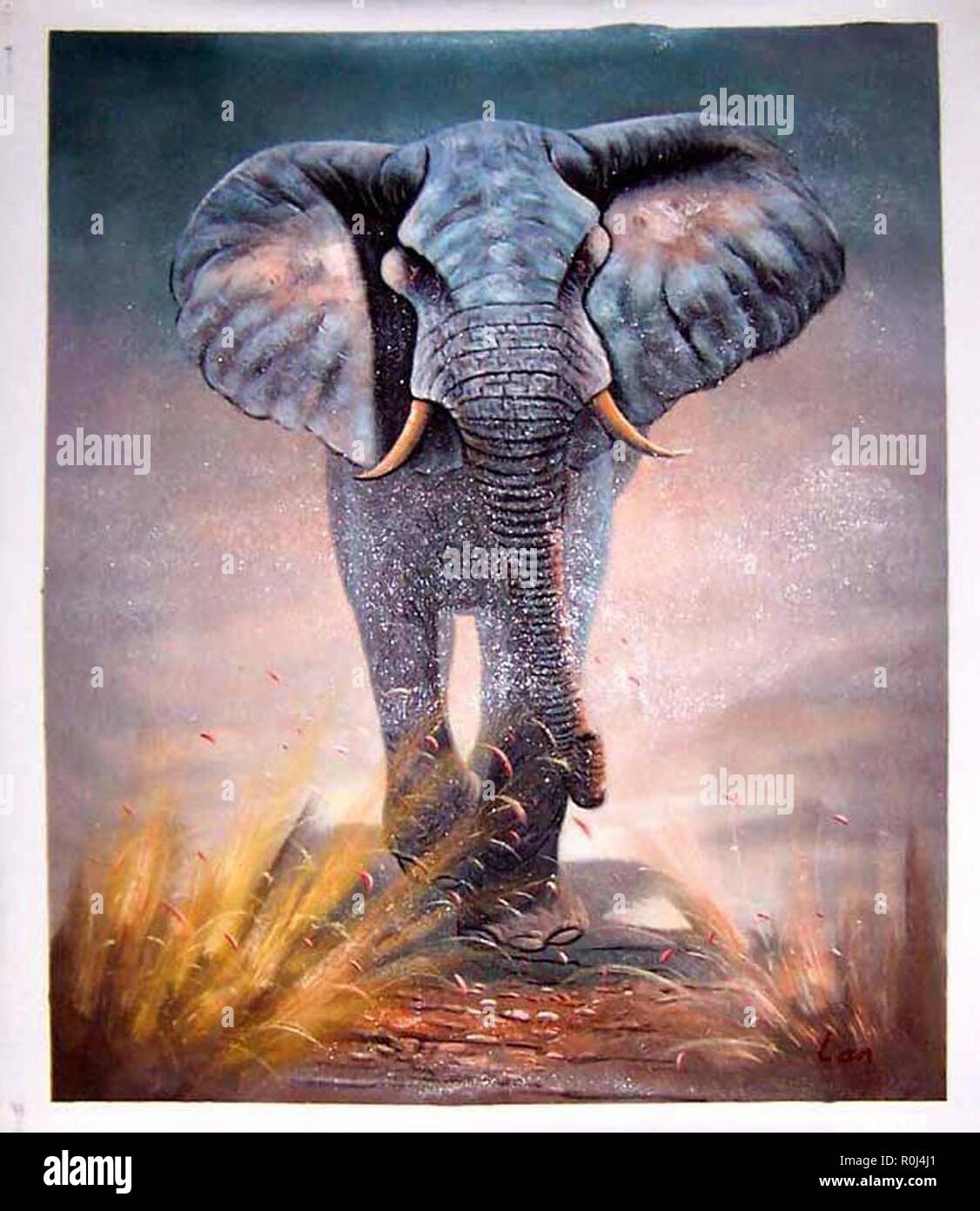 Chinese Elephant Painting