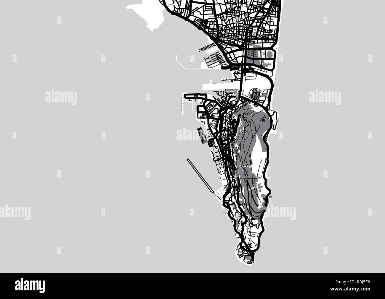 Urban vector city map of Gibraltar, Spain Stock Vector Image &amp; Art - Alamy