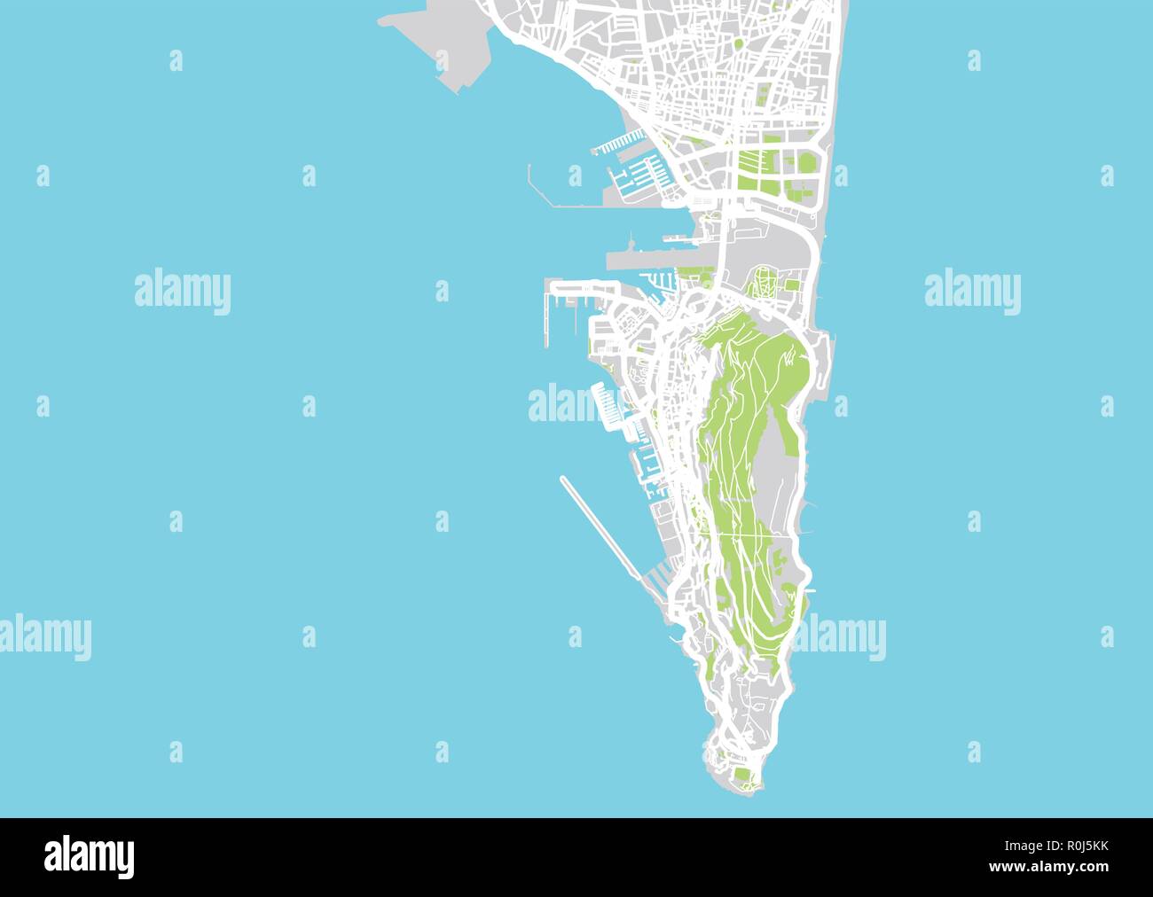 Urban vector city map of Gibraltar, Spain Stock Vector Image &amp; Art - Alamy