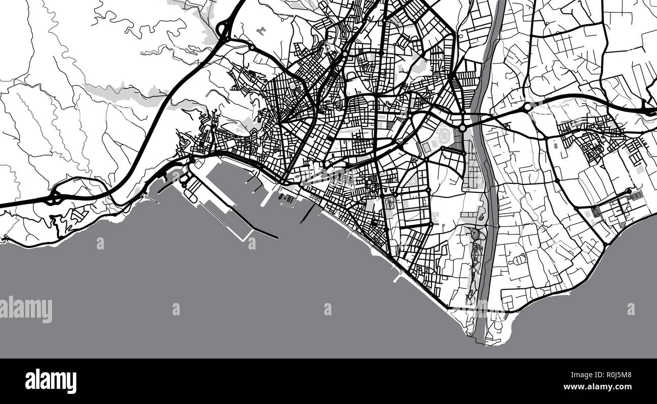 Urban vector city map of Almeria, Spain Stock Vector Image & Art Alamy