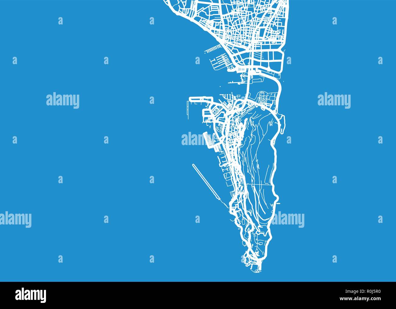 Urban vector city map of Gibraltar, Spain Stock Vector Image &amp; Art - Alamy