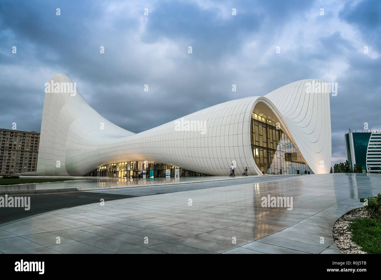 Exterior view of The Heydar Aliyev Center in Baku,Azerbaijan Stock Photo