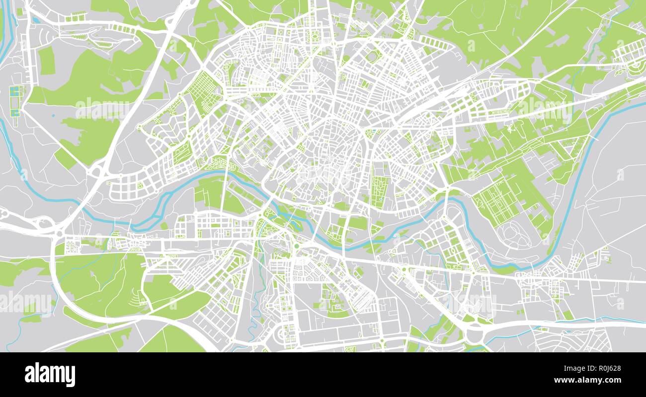 Urban vector city map of Salamanca, Spain Stock Vector Image & Art Alamy