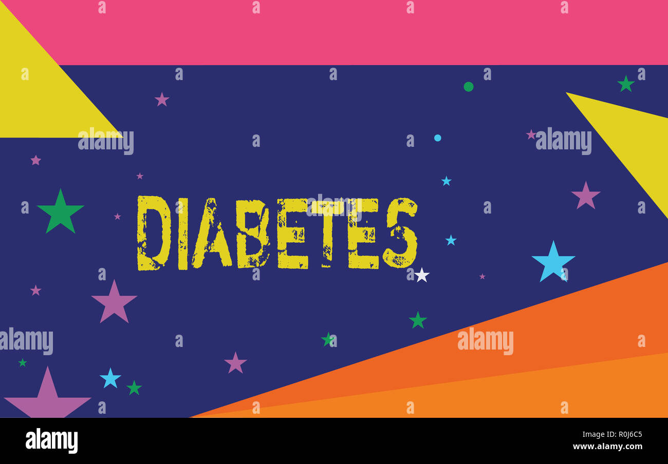 Handwriting text writing Diabetes. Concept meaning disease in which ...