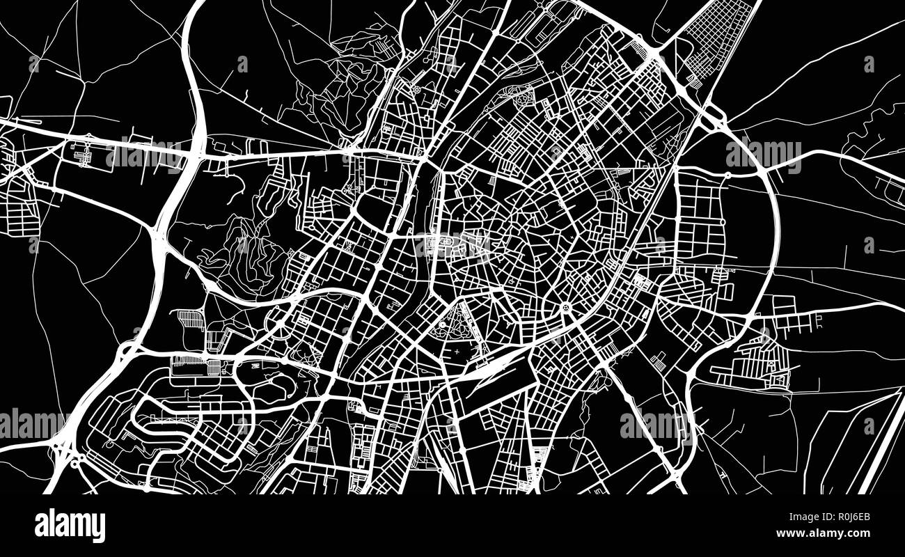 Urban vector city map of Valladolid, Spain Stock Vector