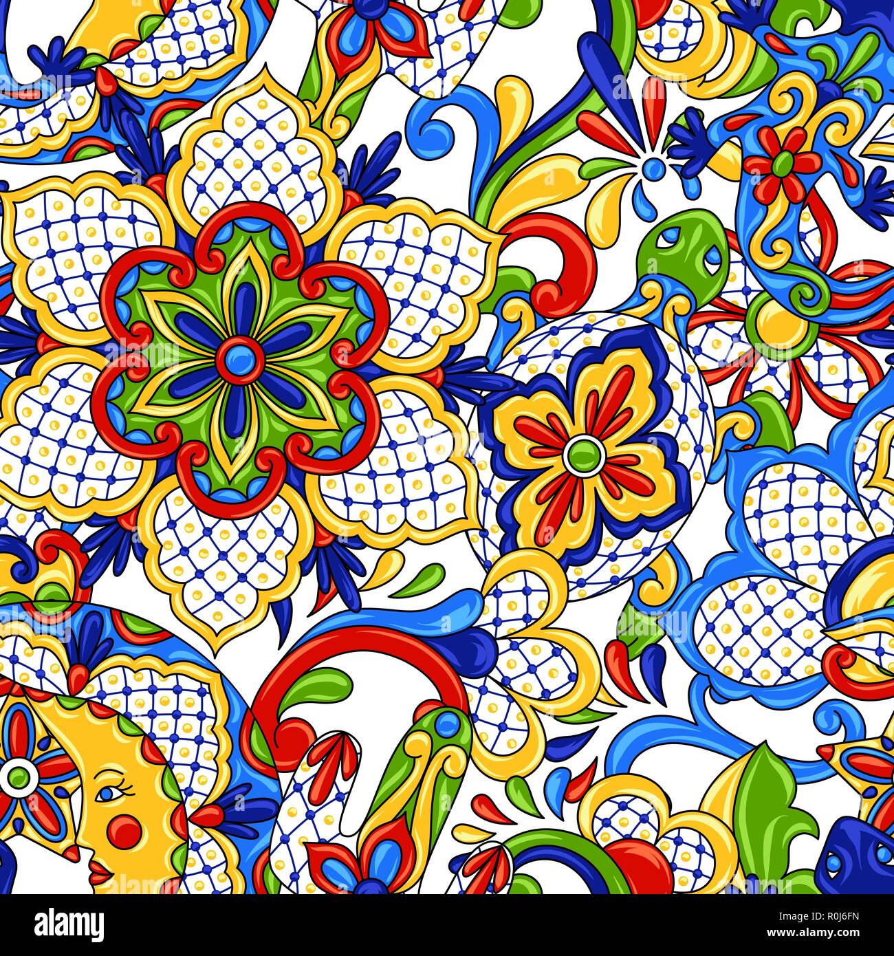 Mexican seamless pattern. Stock Vector