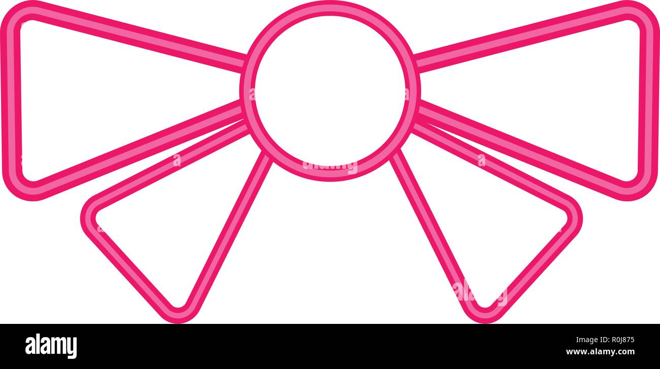 Isolated bow ribbon icon Stock Vector