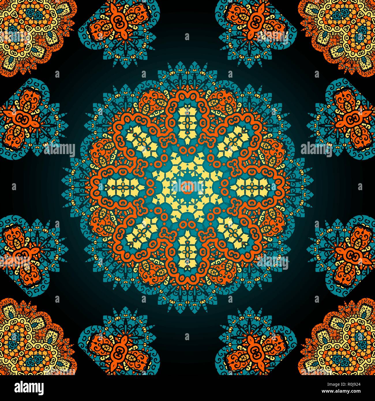 Seamless geometric pattern in oriental style. Stock Vector
