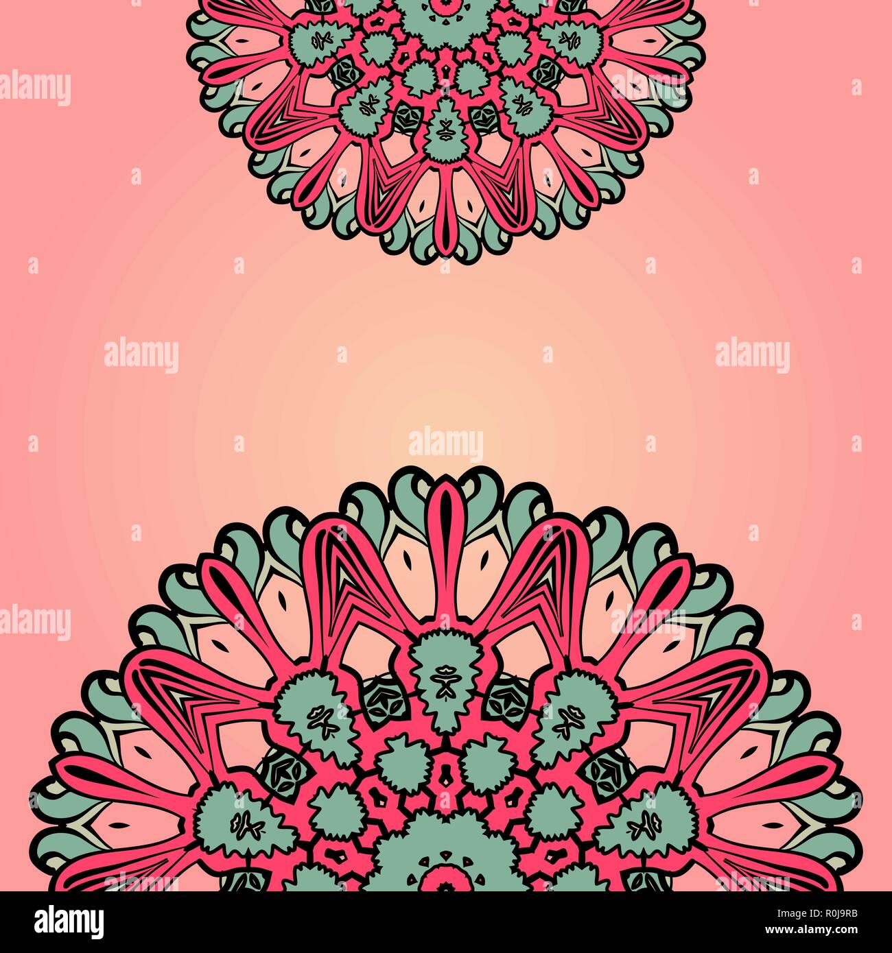 Frame for text in the Indian style. Stock Vector
