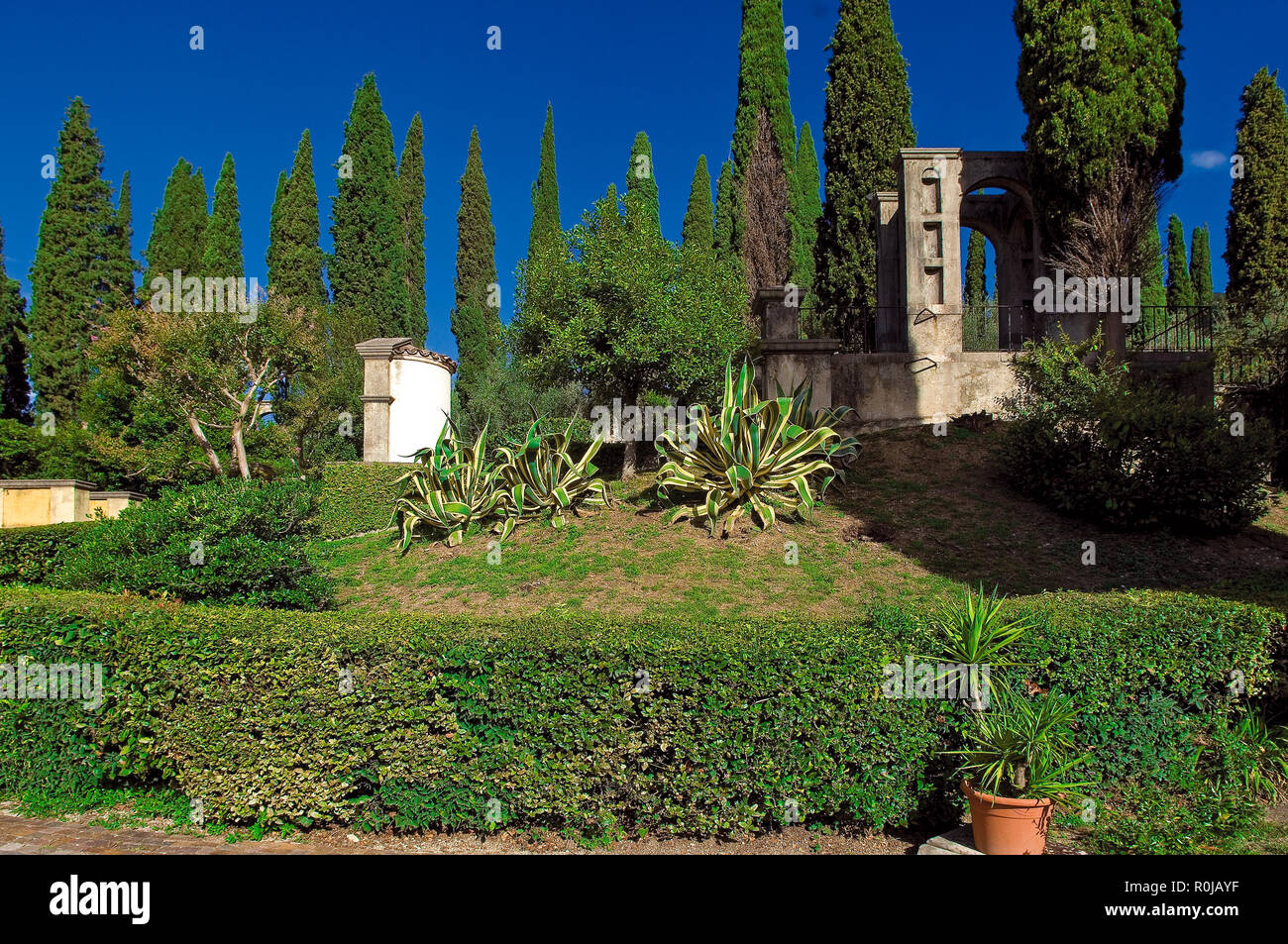 Italy Lombardia Gardone Riviera Vittoriale degli Italiani - - The gardens Stock Photo
