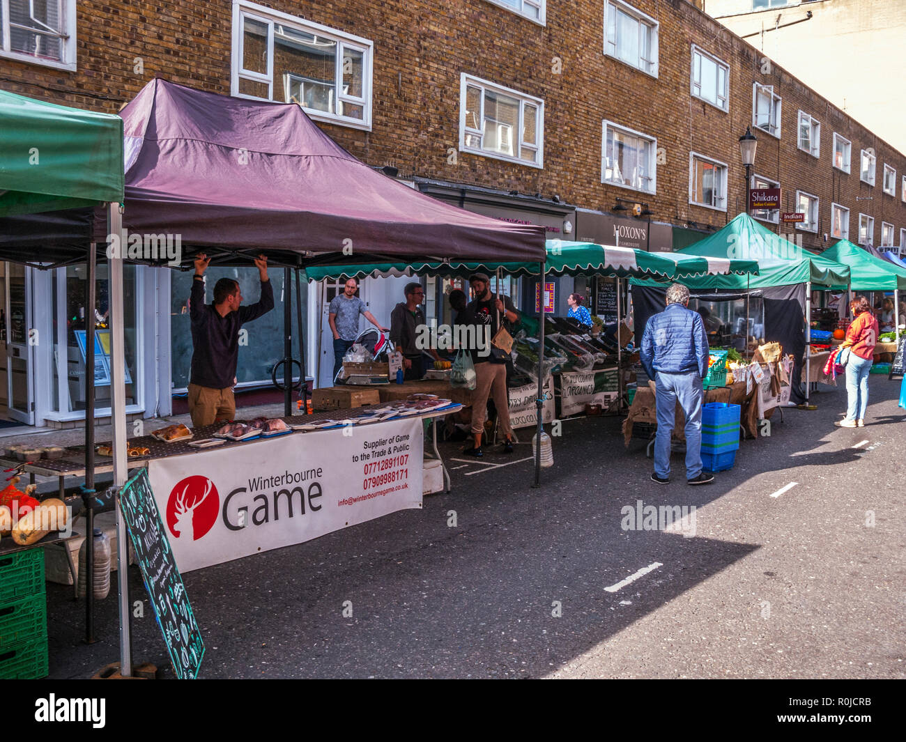 Bute Street Farmers' Market, South Kensington, London Stock Photo