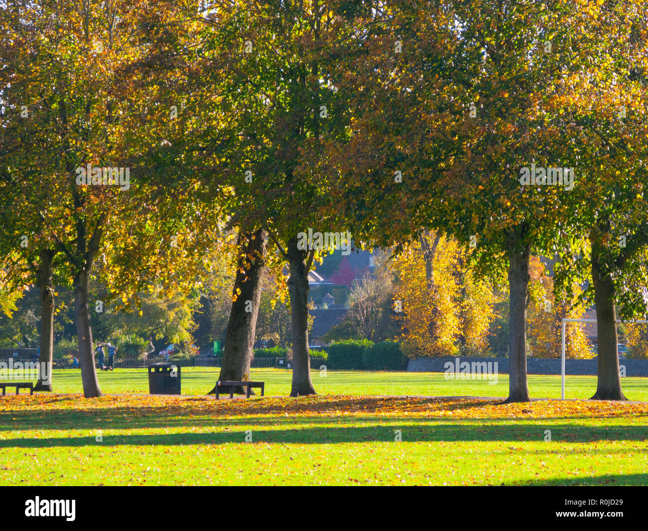 Recreation Ground, Bakewell, Derbyshire, Autumn Stock Photo Alamy