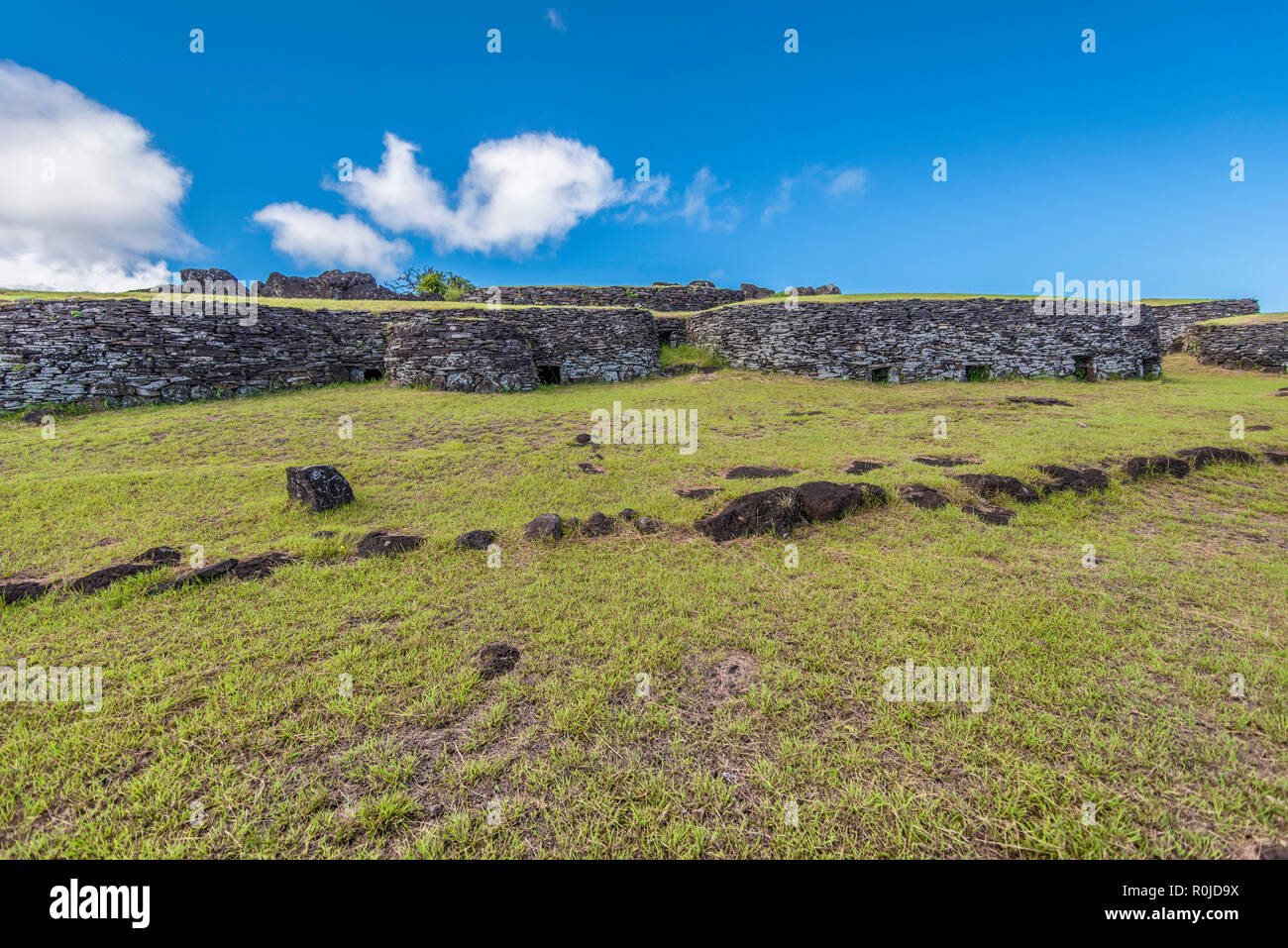 Orongo Rocks Maori rock art bird hi-res stock photography and images - Alamy