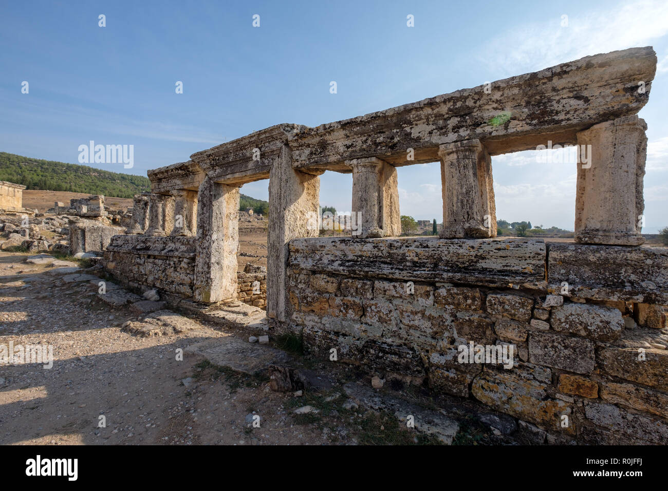 Ruins of the ancient Roman city of Hierapolis, Turkey Stock Photo